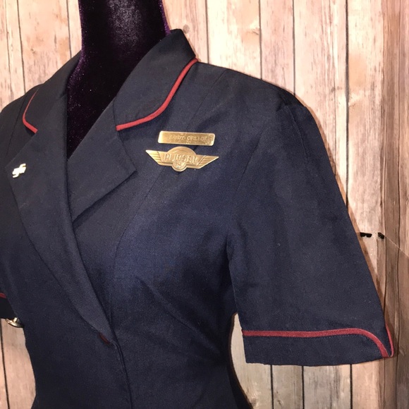 Vintage Dresses & Skirts - Vintage united airlines stewardess uniform